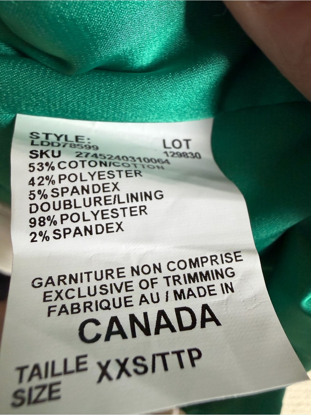 🇨🇦LE CHATEAU Gorgeous Emerald Green Form Fitting Dress SIZE XXS - Picture 4 of 12